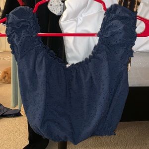 Blue crop top